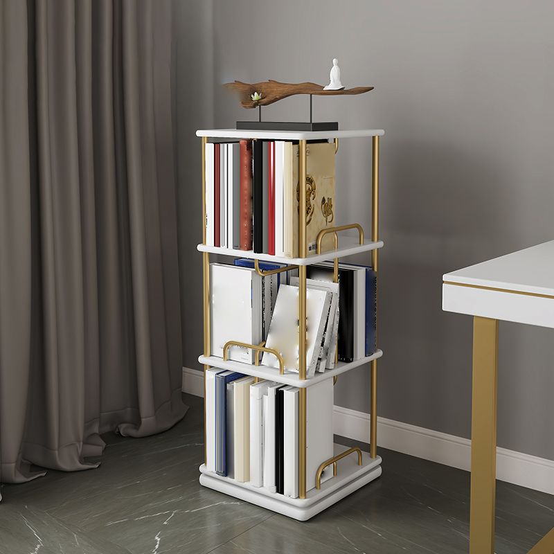 Nordic Geometric Bookcase Rotatable Study Room Storage Bookshelf