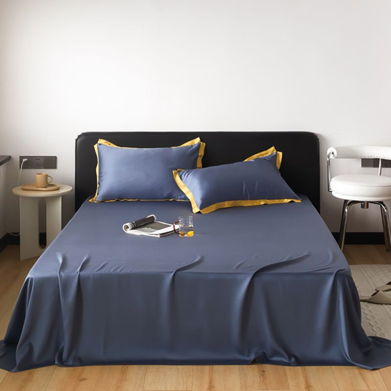 Bed Sheet Satin Solid Color Non-pilling Breathable Bed Sheet Set