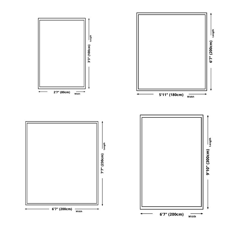 European Living Room Rug Simple Medallion Print Carpet Polyester Rug with Non-Slip Backing