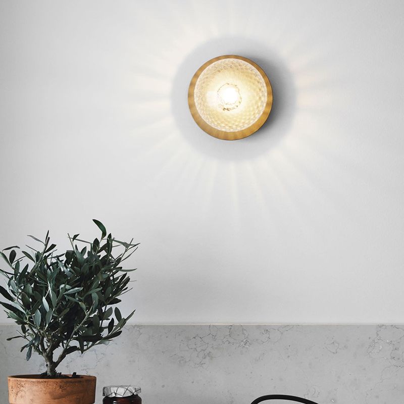 Traditional 1 - Light Globe Bath Lighting Solid Brass and Glass Bathroom Vanity Fixture