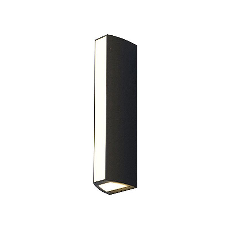 Modern Wall Sconce 1 illuminazione nero in alluminio nero illuminazione montata per giardino