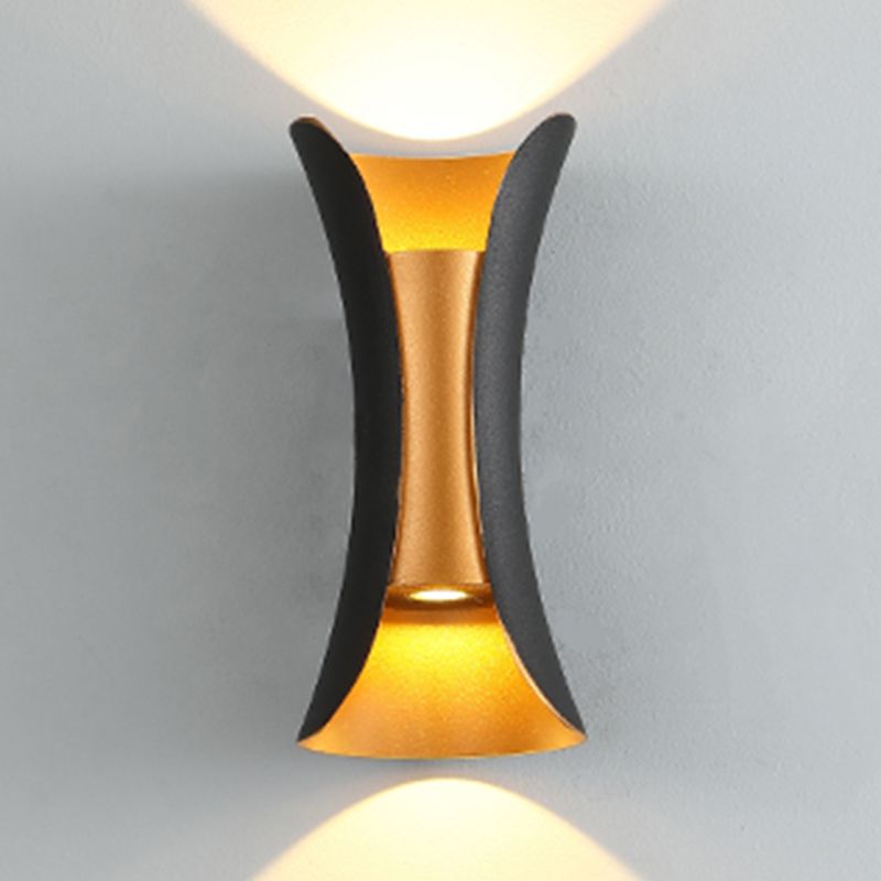 Estilo moderno Luz de pared de aluminio Geométrica 2 luces LEA LED LEA LEA EN NEGRO PARA EL AUTO