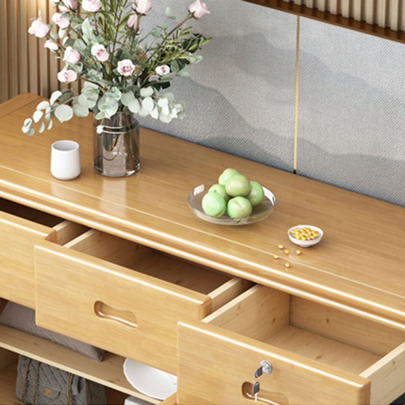 Rubberwood Accent Cabinett with 1 Door 15.74" Wide Modern Side Cabinet
