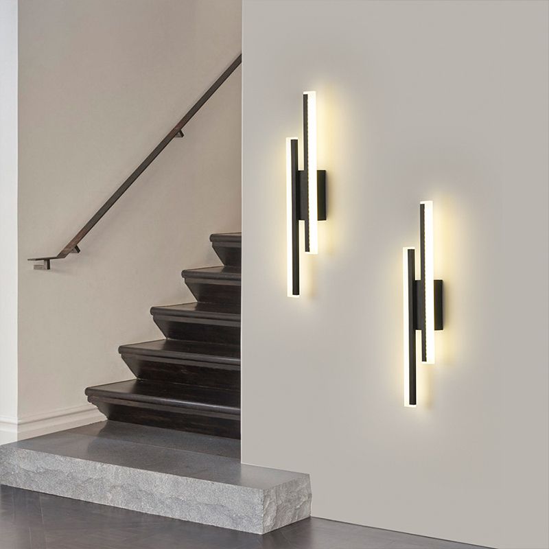 Accesorios de iluminación de pared lineal de estilo moderno de metal 2 luces iluminación de pared