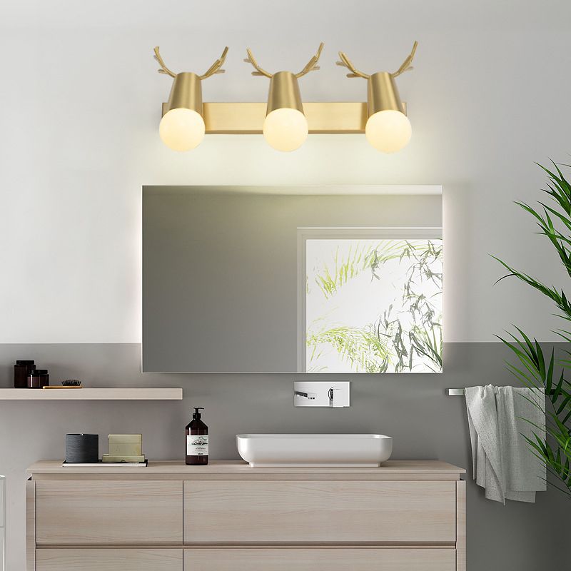 Creative Antlers Bathroom Vanity Fixture American Style Vanity Mirror Lights with Angle Adjustable