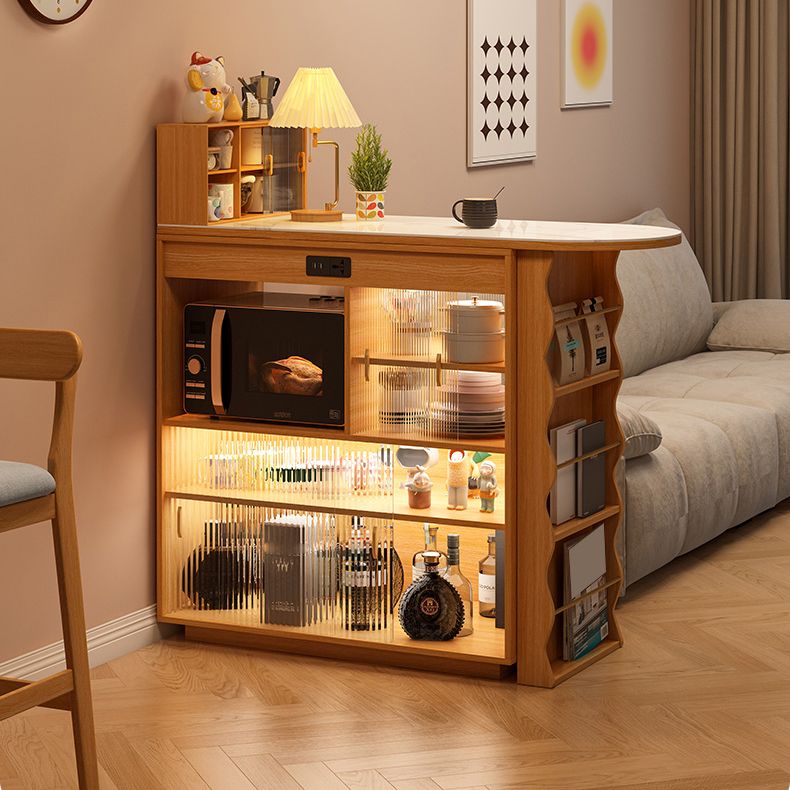 1/2/3 Pieces Bar Stool and Table Set Contemporary Full Natural