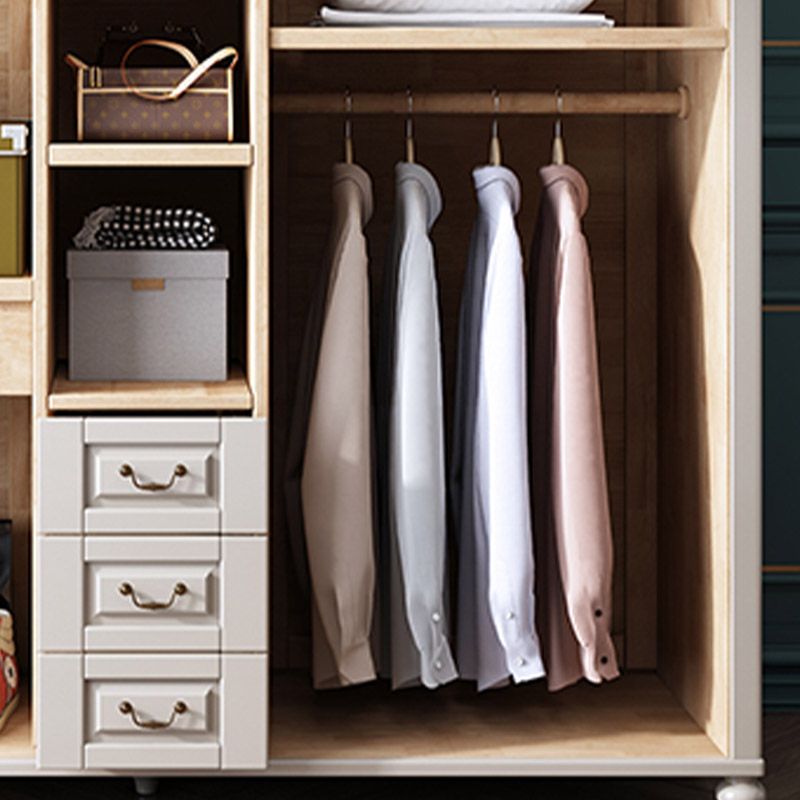 French Country Style Wardrobe Armoire Wooden Wardrobe for Home