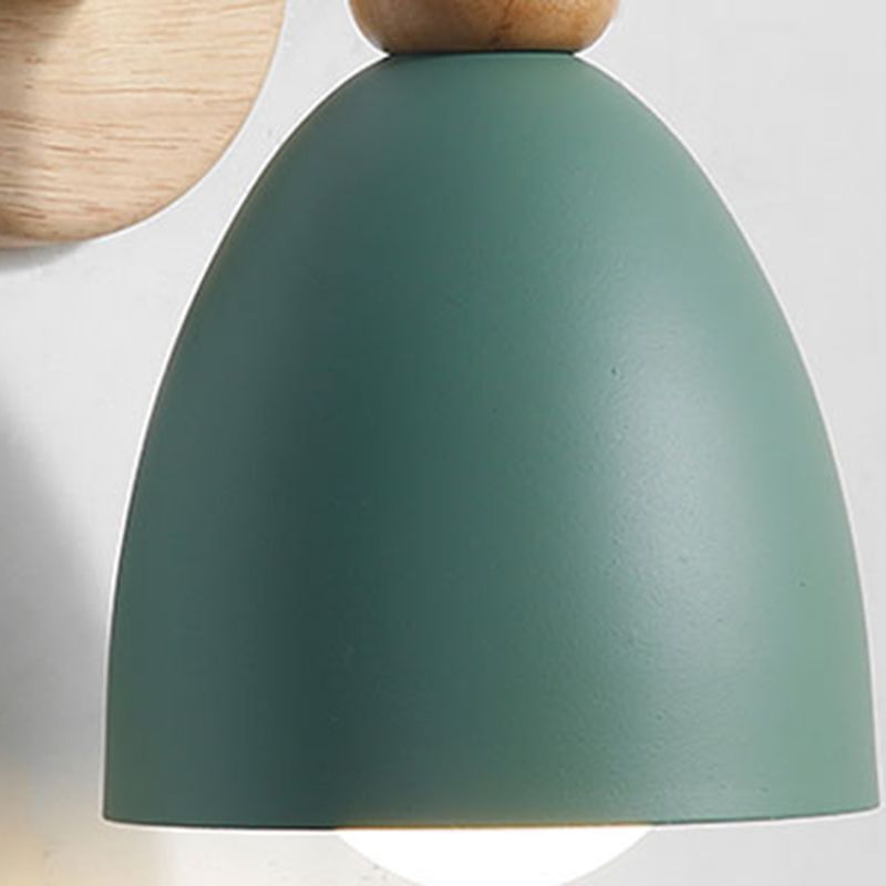 1 Light Wall Sconce Modern Macaron Style Metal Wall Lighting for Living Room