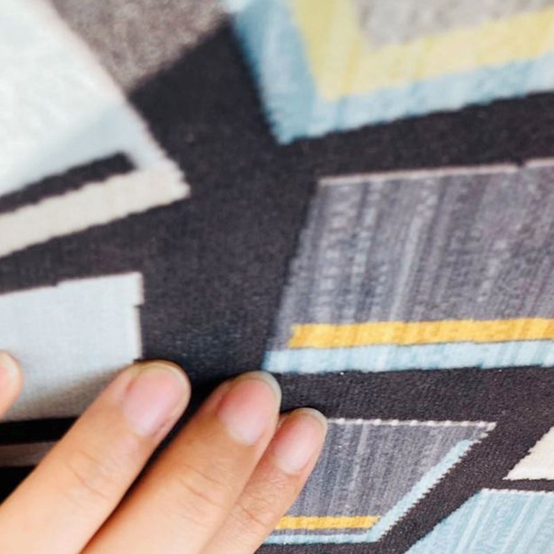 Color Mixed Creative Area Carpet Polyester Smoky Cloud Print Indoor Rug Anti-Slip Backing Carpet for Living Room