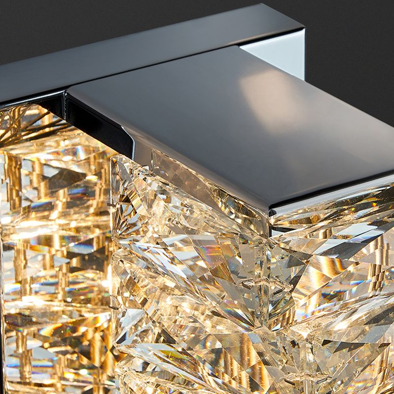 Luz de pared de la pared de cristal posmoderna apliques de pared led geométrica para sala de estar