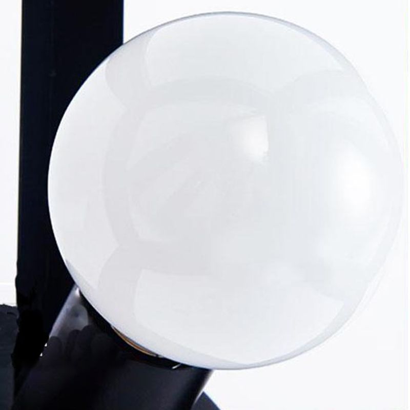 Black Geometric Flush Mount in Industrial Retro Style Wrought Iron Ceiling Light for Corridor