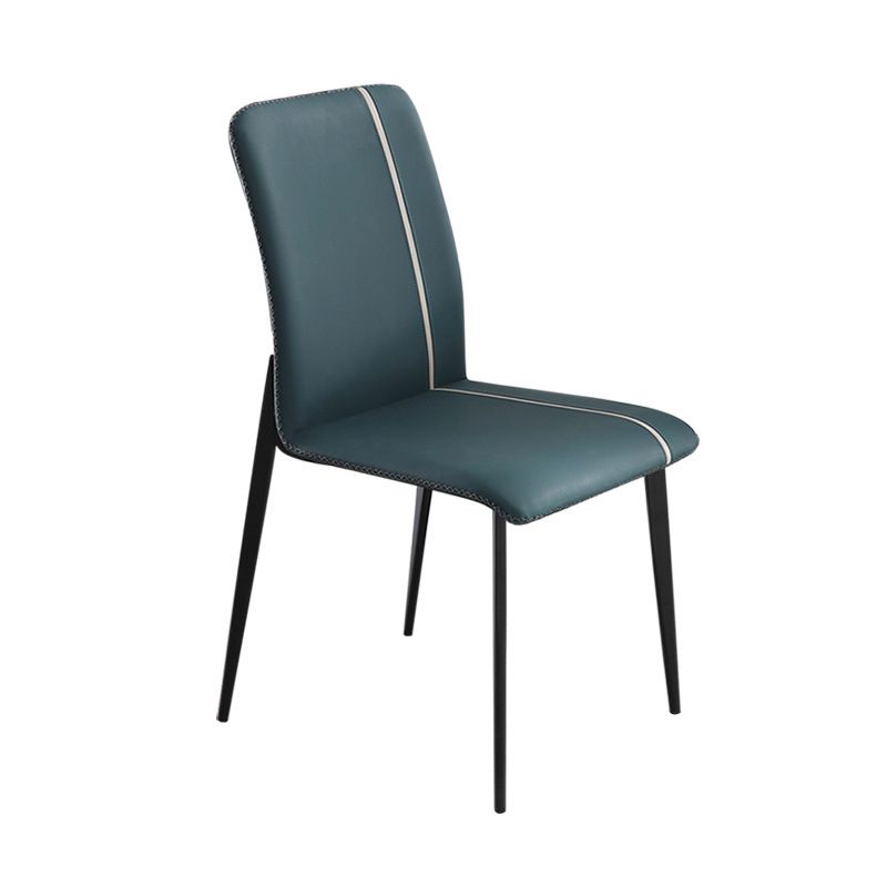 Dining Room Home Upholstered Chair Leather Parsons Armless Chair