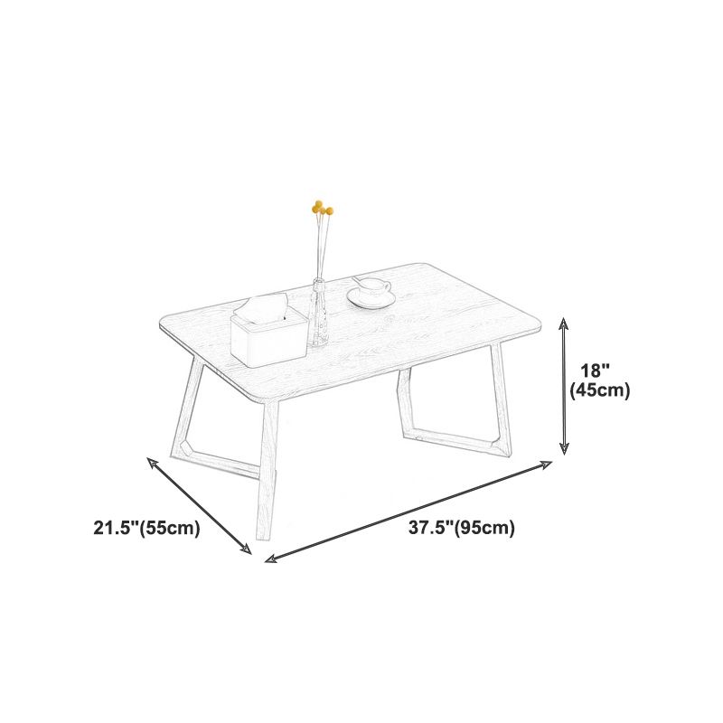 Modern Wooden Rectangular Coffee Table Cocktail Table in Natural