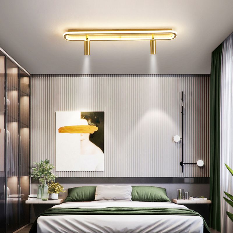 Plafonnier LED sur Rail en forme de géométrie, montage encastré en fer, Style moderne et Simple, pour salle à manger