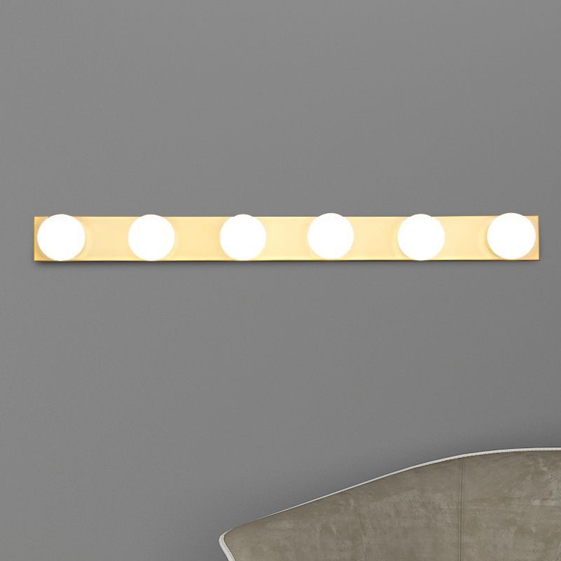 Finitura nera/bianca Open Bulb Vanity Lighting Freeture Minalismo Stile 4/5 teste Luce a parete in metallo per bagno