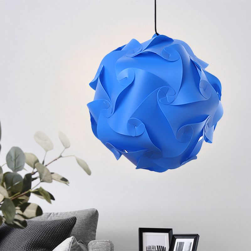 Luz de techo colgante de bricolaje negro/rojo/azul