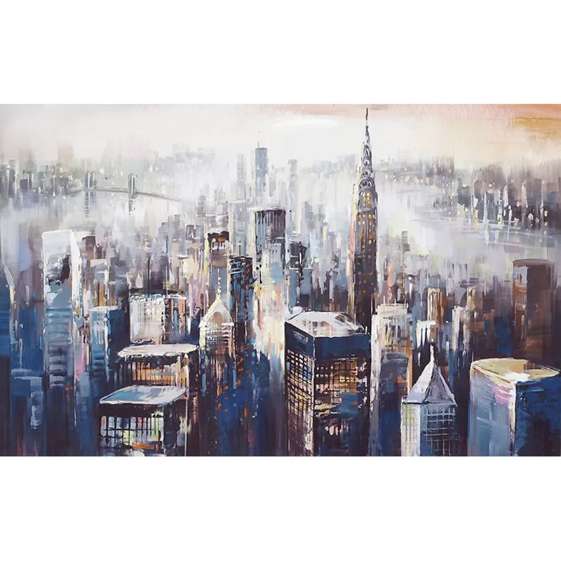 Decorative Urban Skyscrapers Wall Covering Custom-Printed Contemporary Wall Mural for Accent Wall