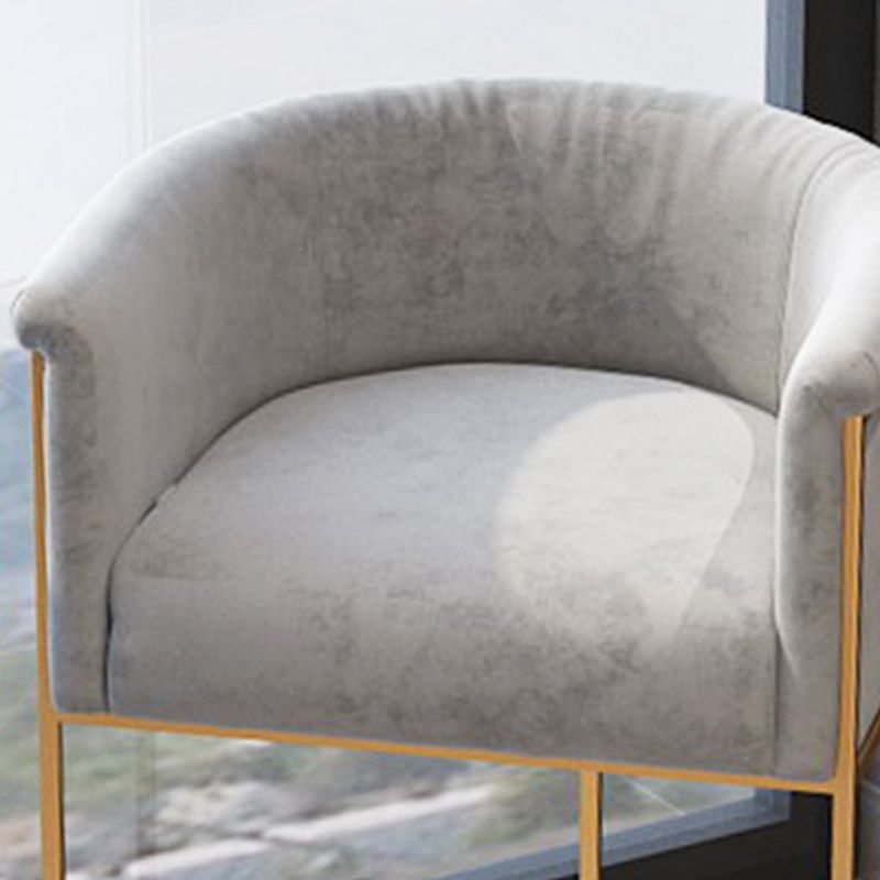 Glam Style Bar Stool Armed Upholstered Bar Stool for Dining Room