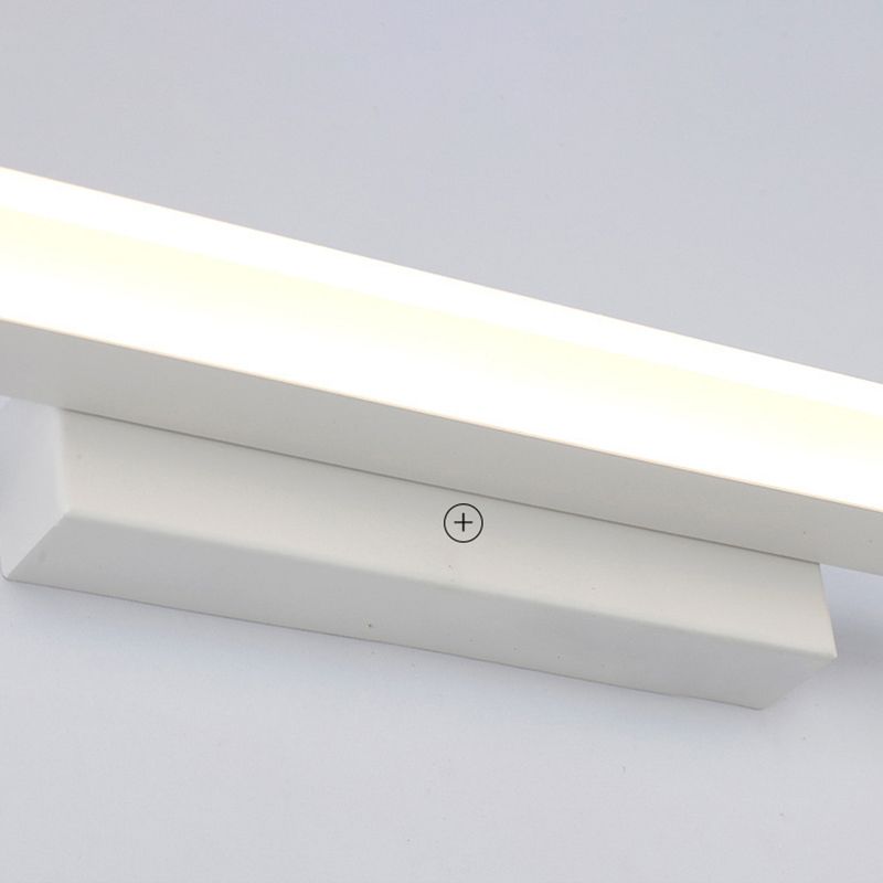 Contemporary Mirror Lamp White Metal Vanity Wall Light Fixtures for Bathroom