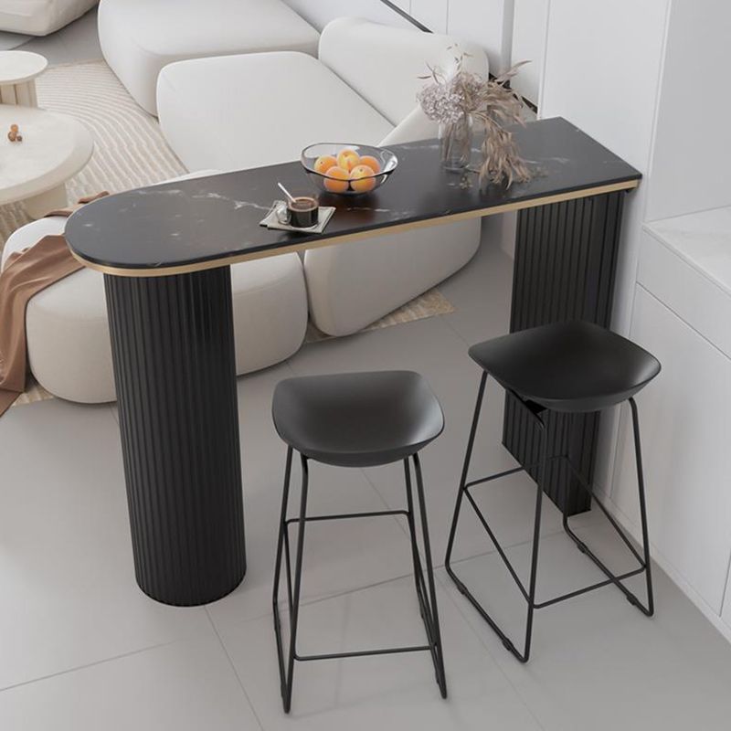 1/2/5 Pieces Modern Pub Table Set Irregular Shape Sintered Stone Top Counter Table Set