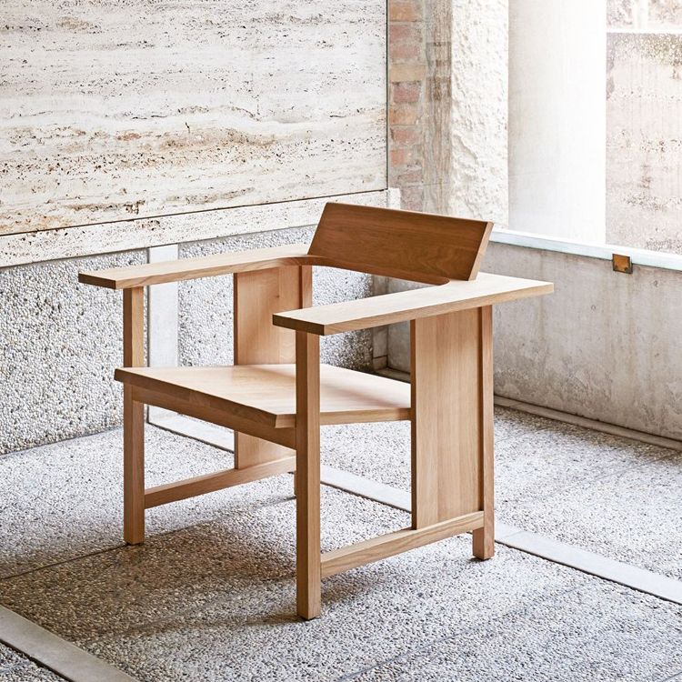 Modern Simple Arm Chair Solid Wood Frame Guest Chair for Dining Room