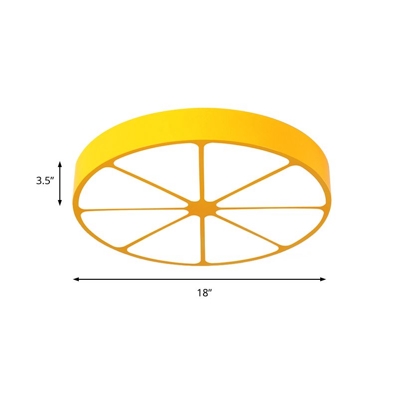 Kindergarten Flat Lemon Ceiling Mount Light Acrylic Modern Stylish Ceiling Lamp