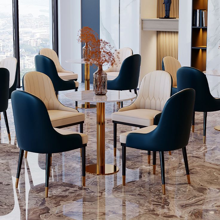 Glam Style Dinette Table Set 1/2/5 Pcs Round Dining Set for Home