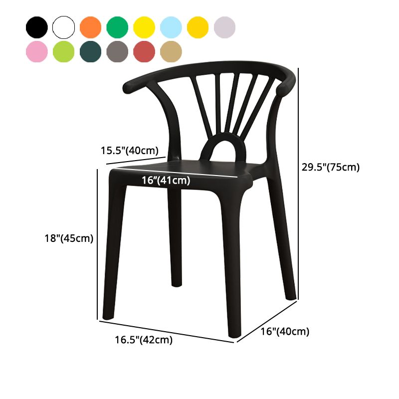 Modern Home Plastic Arm Chair Matte Finish Wishbone Dining Chair