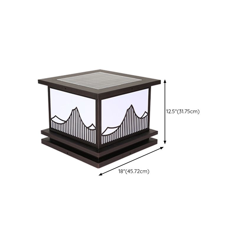 Creative Pillar Light Modern LED Solar Lighting Fixture for Backyard