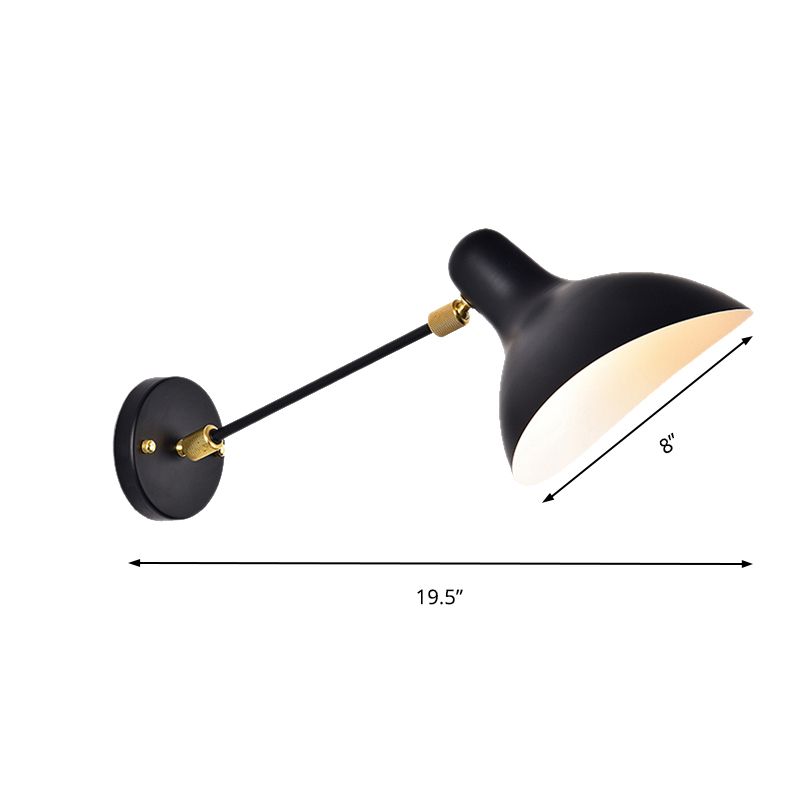 Modernistische stijl Duckbill SCONCE LICHTING METALLIEK 1 Lichte woonkamer Wandgemonteerde lamp in zwart/grijs