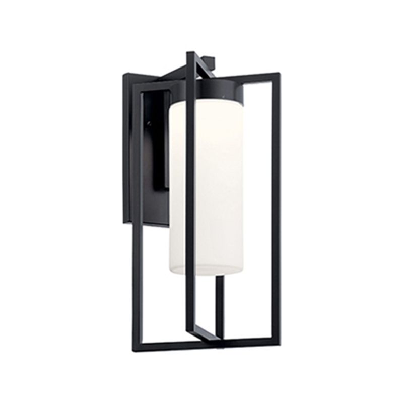 Modernism Wall Sconce White Glass Sconce Light Fixture for Courtyard