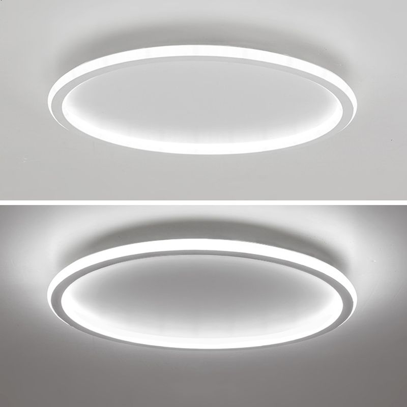 1-Light Round Shade Flush Mount Modern Simple Style Flush Mount LED Lights
