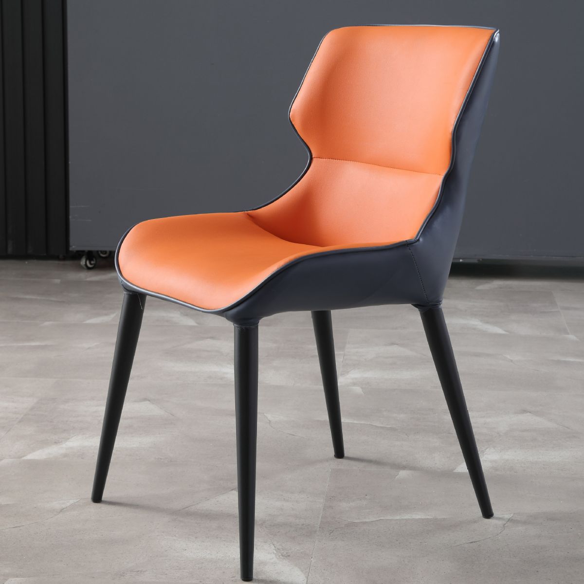 Wingback Side Chair Contemporary Modern Metal Indoor-Outdoor Chair