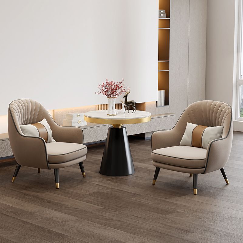 Velvet Accent Armchair 21.65" Wide Arms Included Chair for Living Room