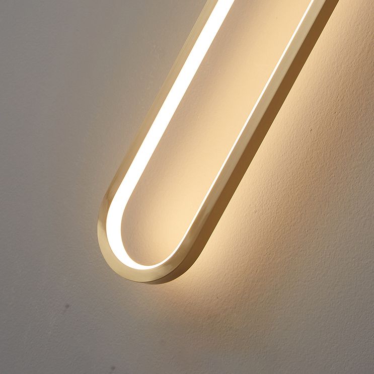 Modern Luxury Style Linear Wall Sconce Copper 1 Light Sconces