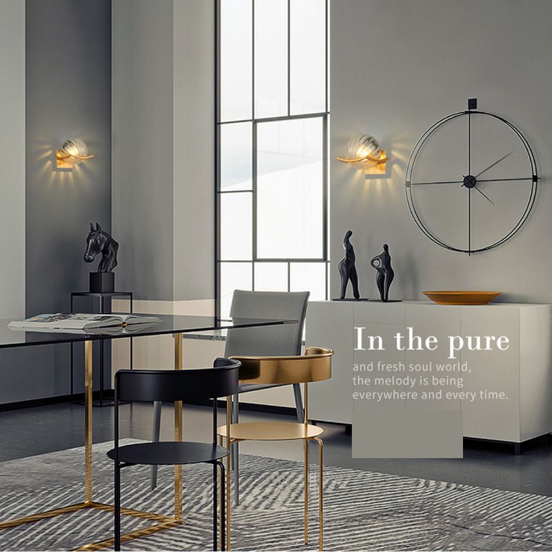 Spherical Bedroom Wall Light Sconce Glass  Contemporary Style Sconce Light Fixture