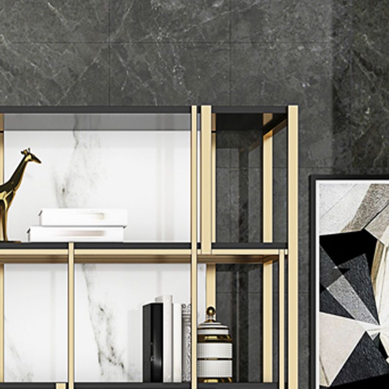 11.81 "W 78.74" H Bookshelf Glam Style Open Back -Bücherregal für das Home Office für Studienzimmer