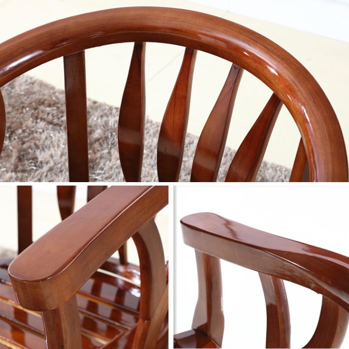Traditional Style Dining Chair Solid Wood Dining Arm Chair for Hotel
