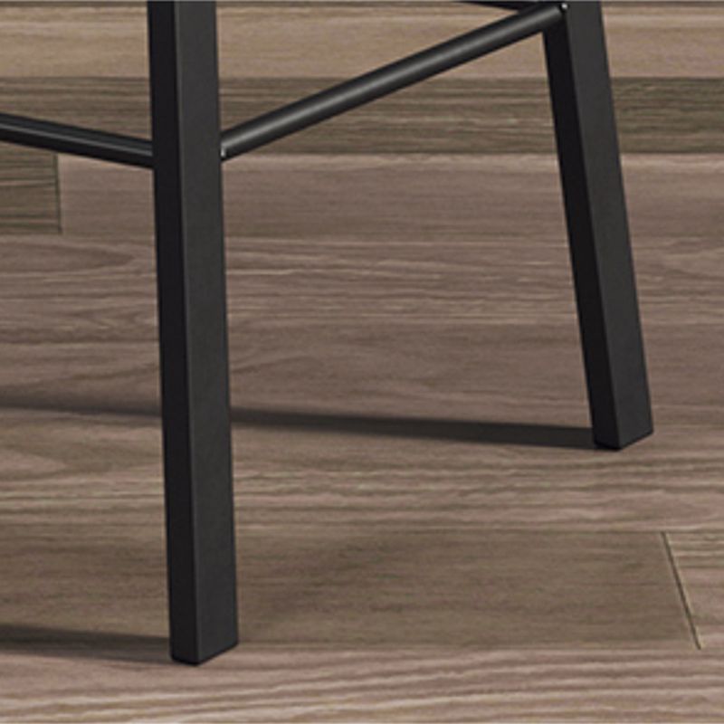 Nordic Indoor Simple Barstool Low Back Iron Tall Stool with Plastic Seat