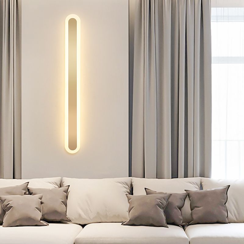 Éclair mural en métal linéaire Éclairage mural de style moderne en or