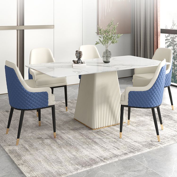 Nordic Sintered Stone Top Dining Set Rectangle 1/2/5/7 Pieces Dining Table with Chairs