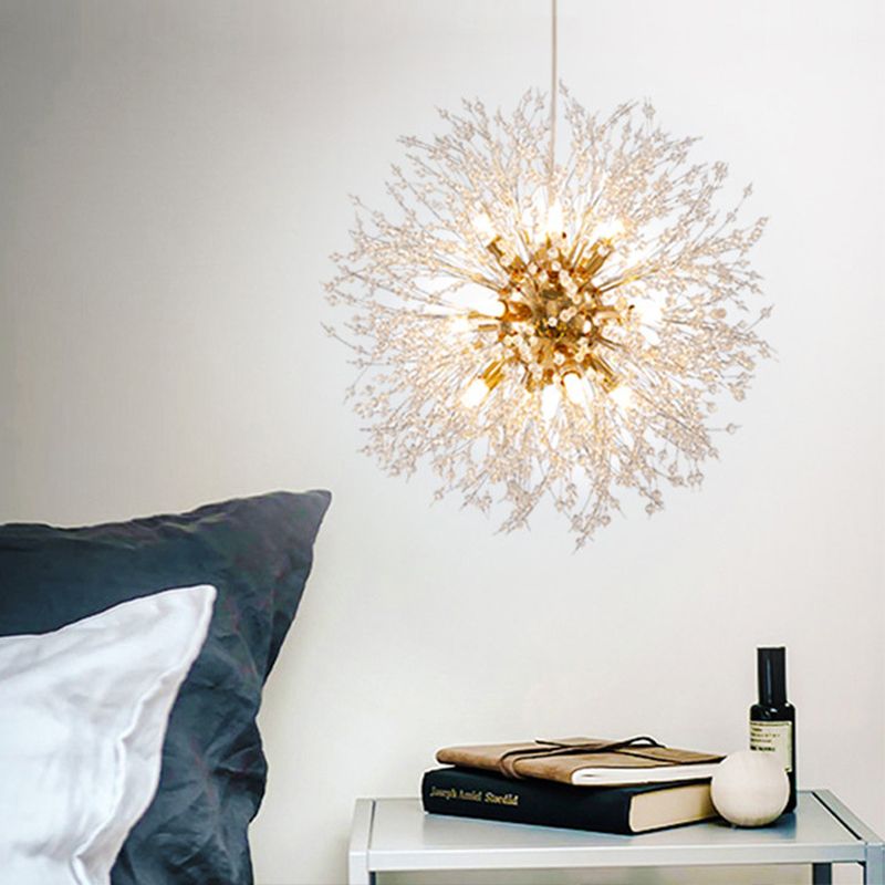 Modern Dandelion Chandelier Light Fixtures Multi-Head Suspension Pendant Lamps