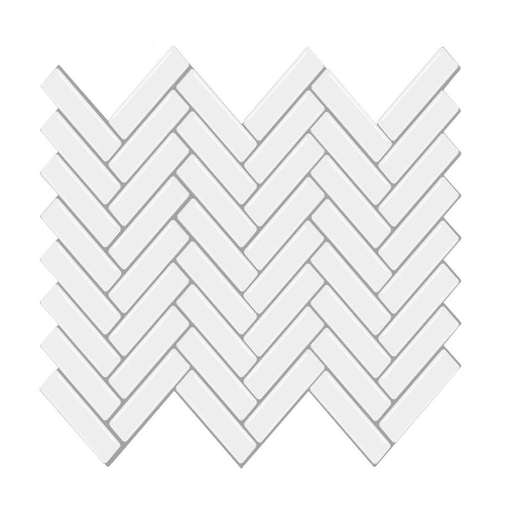 Modern Peel and Stick Tiles PVC Herringbone Peel and Stick Backsplash Wall Tile