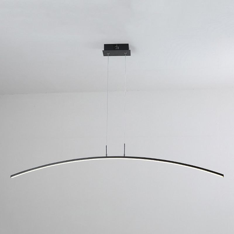 Modern Kitchen Island Lighting Black/White LED Ceiling Light for Foyer