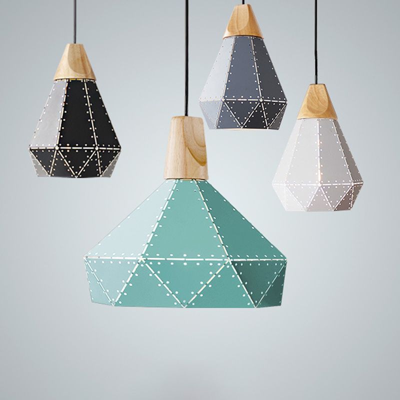 Modern Geometric Pendant Light Metal 1 Light Pendant