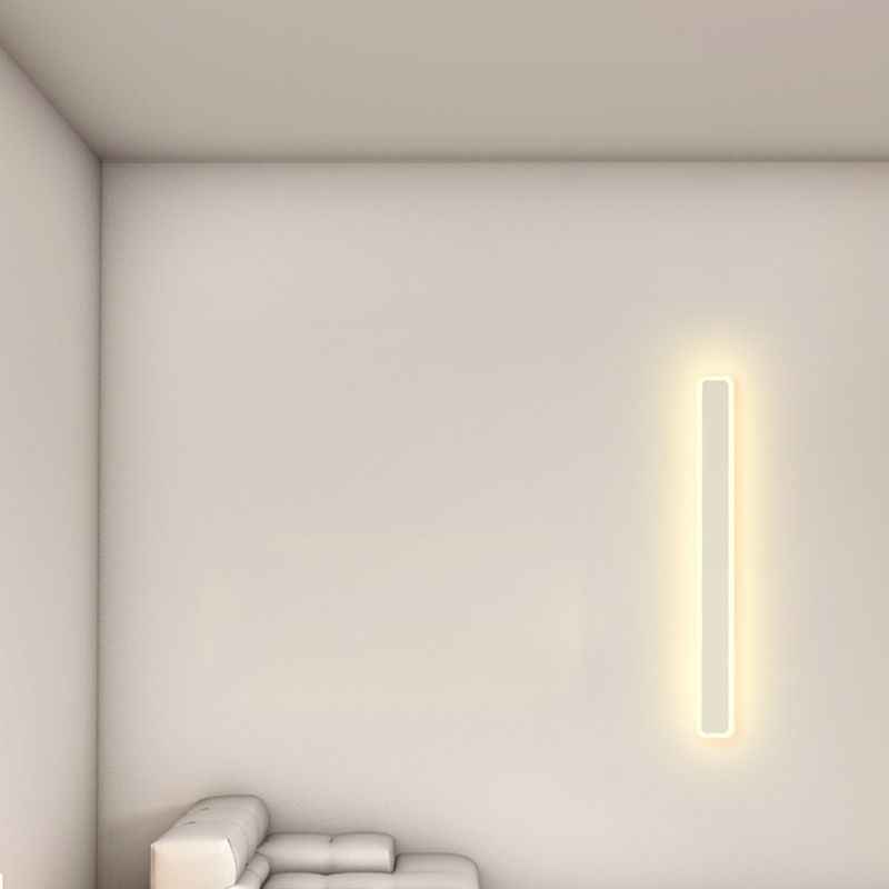 Modern Style Rectangle Shape Wall Sconce Acrylic 1 Light Sconces for Bedroom