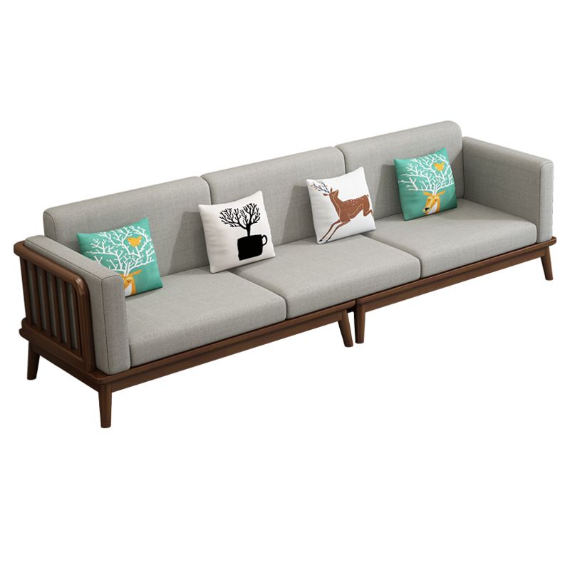 Linen Cushions Modern  Sofa 31"W Square Arm Sofa  for Living Room