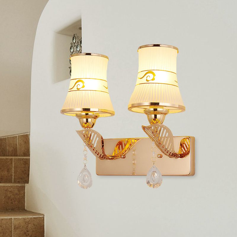 Applexion murale en verre à côte éclaboussée Lumière