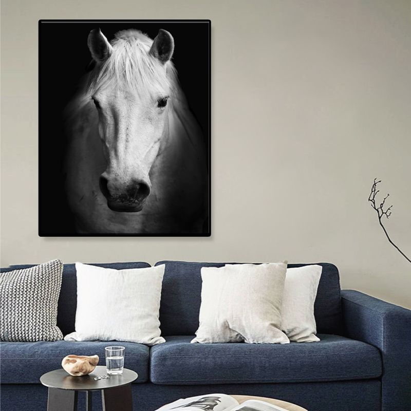 Vivid Wild Animal Wrapped Canvas Pastel Color Modern Wall Art Print for Sitting Room