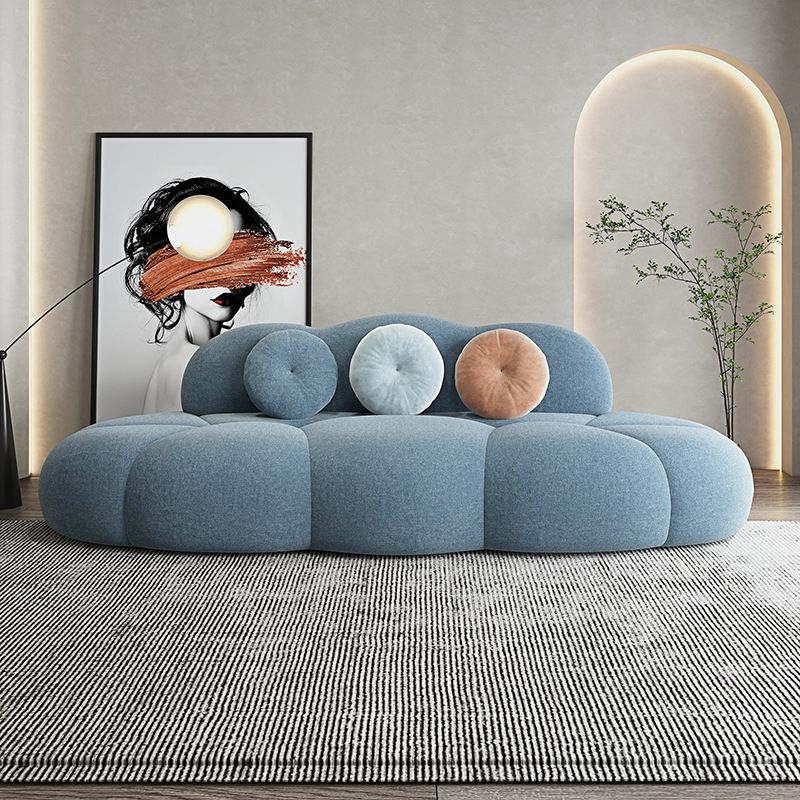 Modern Wool Armless Sofa for Living Room 37.4" Wide 28.74" High